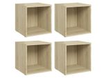 Syfax™ Mobili Porta Tv 4Pz Rovere Sonoma 37X35X37 Cm Legno Multistrato