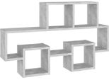 Syfax™ Scaffale Muro Auto Grigio Cemento 82X15X51 Cm Legno Multistrato