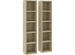Syfax™ Mobili Porta Cd 2Pz Rovere Sonoma 21X16X93,5 Legno Multistrato