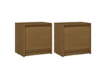 Syfax™ Comodini 2 Pz Ambra 40X30,5X40 Cm In Legno Massello Di Pino