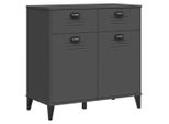 Syfax™ Credenza Viken Antracite 80X40X80 Cm In Legno Multistrato