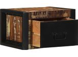 Syfax™ Comodino Multicolore 40X35X25 Cm In Legno Massello Recupero