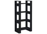 Syfax™ Libreria/Divisorio Nero 80X35X125 Cm Legno Massello
