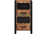 Syfax™ Cassettiera Multicolore 40X40X75 Cm Legno Massello Di Recupero