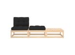 Syfax™ Set Divani Da Giardino 3 Pz Con Cuscini Legno Massello Pino