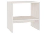 Syfax™ Comodino Bianco 40X30,5X40 Cm In Legno Massello Di Pino