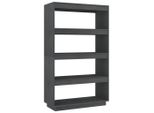Syfax™ Libreria/Divisorio Grigio 80X35X135 Cm Legno Massello Di Pino