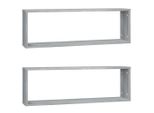 Syfax™ Mensole Cubo Muro 2 Grigio Sonoma 80X15X26,5 Legno Multistrato