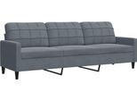 Syfax™ Divano A 3 Posti Grigio Scuro 210 Cm In Velluto