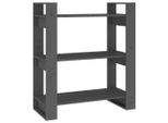 Syfax™ Libreria/Divisorio Grigio 80X35X91 Cm In Legno Massello Di Pino