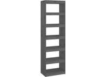 Syfax™ Libreria/Divisorio Grigio 60X30X199,5 Cm Legno Massello Di Pino