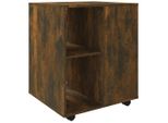 Syfax™ Armadietto Con Ruote Rovere Fumo 60X53X72 Cm Legno Multistrato
