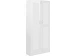 Syfax™ Libreria Bianco Lucido 82,5X30,5X185,5 Cm In Legno Multistrato