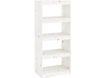 Syfax™ Libreria/Divisorio Bianco 60X30X135,5 Cm Legno Massello Di Pino