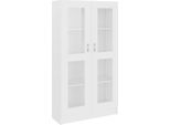 Syfax™ Armadietto Con Vetrina Bianco 82,5X30,5X150Cm Legno Multistrato