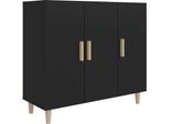 Syfax™ Credenza Nera 90X34X80 Cm In Legno Multistrato