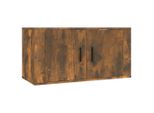 Syfax™ Mobile Porta Tv A Parete Rovere Fumo 80X34,5X40 Cm