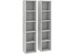 Syfax™ Scaffali Cd 2Pz Grigio Cemento 21X16X93,5 Cm Legno Multistrato