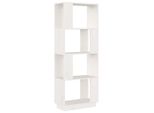 Syfax™ Libreria/Divisorio Bianco 51X25X132 Cm Legno Massello Di Pino
