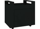 Syfax™ Carrello Per Scrivania Nero 60X45X60 Cm In Legno Multistrato