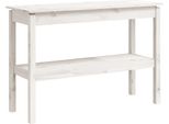 Syfax™ Tavolo Consolle Bianco 110X40X75 Cm In Legno Massello Di Pino