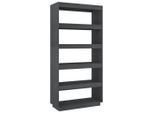 Syfax™ Libreria/Divisorio Grigio 80X35X167 Cm In Massello Di Pino