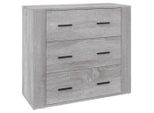 Syfax™ Credenza Grigio Sonoma 80X33X70 Cm In Legno Multistrato