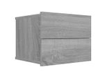 Syfax™ Comodino Grigio Sonoma 40X30X30 Cm In Legno Multistrato