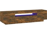 Syfax™ Mobile Porta Tv Con Luci Led Rovere Fumo 160X35X40 Cm