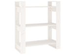 Syfax™ Libreria/Divisorio Bianco 80X35X91 Cm In Legno Massello Di Pino