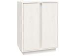 Syfax™ Credenza Bianca 60X35X80 Cm In Legno Massello Di Pino