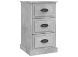 Syfax™ Comodino Grigio Cemento 39X39X67 Cm In Legno Multistrato