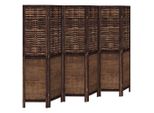 Syfax™ Divisorio Ambienti 6 Pannelli Marrone Scuro Massello Paulownia