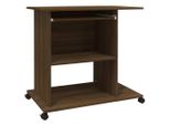 Syfax™ Scrivania Computer Rovere Marrone 80X50X75 Cm Legno Multistrato