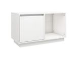 Syfax™ Mobile Porta Tv Bianco 74X35X44 Cm In Legno Massello Di Pino