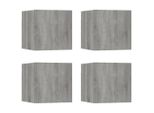 Syfax™ Armadietti Tv Montati A Parete 4 Pz Grigio Sonoma 30,5X30X30 Cm
