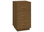 Syfax™ Comodino Ambrato 40X40X75 Cm In Legno Massello Di Pino