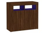 Syfax™ Credenza Con Luci Led Rovere Marrone 80X35X75 Cm