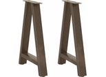 Syfax™ Gambe Per Tavolo Da Pranzo A Forma Di A 2 Pz 60X(72-73) Cm In Acciaio