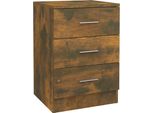 Syfax™ Comodino Rovere Fumo 38X35X56 Cm In Legno Multistrato