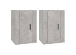 Syfax™ Mobili Porta Tv A Parete 2 Pz Grigio Cemento 40X34,5X60 Cm