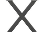 Syfax™ Gambe Per Tavolo Da Pranzo A Forma Di X 2 Pz Antracite 70X(72-73) Cm Acciaio
