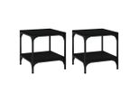 Syfax™ Tavolini 2Pz Nero 40X40X40 Cm In Legno Multistrato