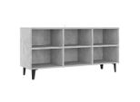 Syfax™ Mobile Tv Con Gambe In Metallo Grigio Cemento 103,5X30X50 Cm