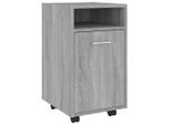 Syfax™ Mobiletto Con Ruote Grigio Sonoma 33X38X60 Cm Legno Multistrato