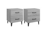 Syfax™ Comodini 2 Pz Grigio Sonoma 40X35X47,5 Cm