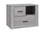 Syfax™ Comodino Grigio Sonoma 60X36X45 Cm In Legno Multistrato