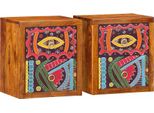 Syfax™ Armadio Da Notte Con Cassetto 2 Pcs Marrone 35 X 30 X 40 Cm