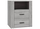 Syfax™ Comodino Grigio Sonoma 50X36X60 Cm In Legno Multistrato