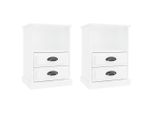 Syfax™ Comodini 2 Pz Bianco Lucido 43X36X60 Cm
